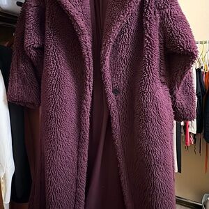 Express Plum Teddy Jacket